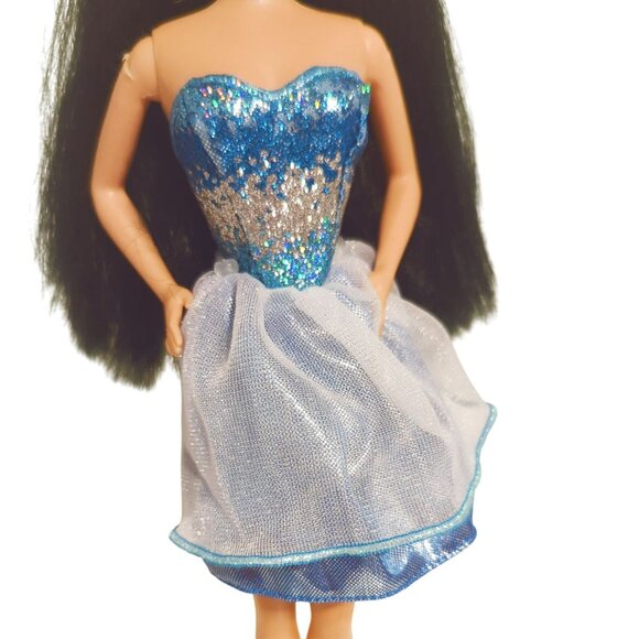 Vintage Barbie Rollerblade Kira Fashion Doll 1991 #2218 Restyled in Blue Dress - Picture 7 of 8